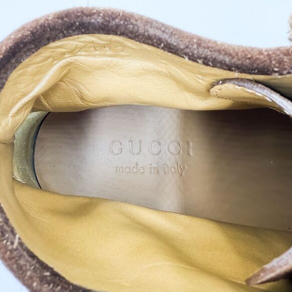 Gucci GG Supreme Monogram Brown Suede Boots US Men’s 7.5 - Picture 12 of 12